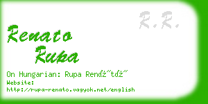 renato rupa business card